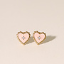 Boucles d'oreilles stud Aimé - Rose