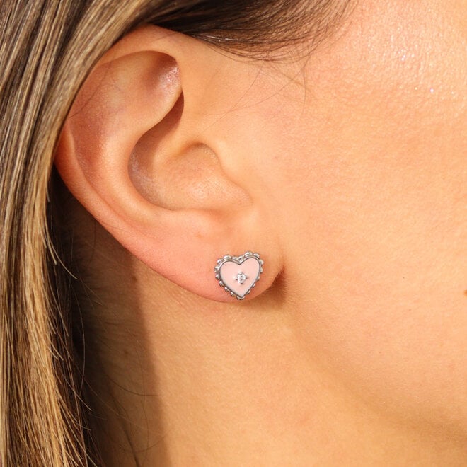 Boucles d'oreilles stud Aimé - Rose