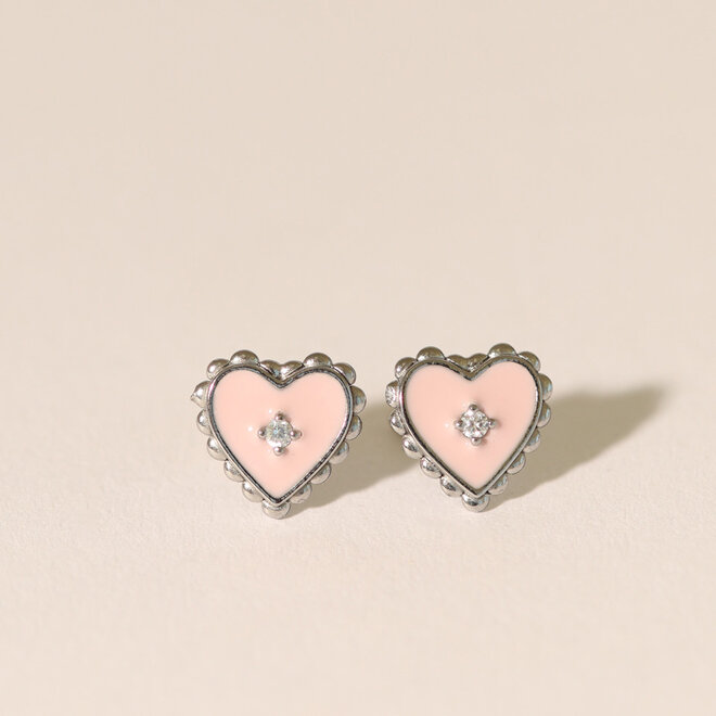 Boucles d'oreilles stud Aimé - Rose