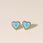Boucles d'oreilles stud Aimé - Turquoise