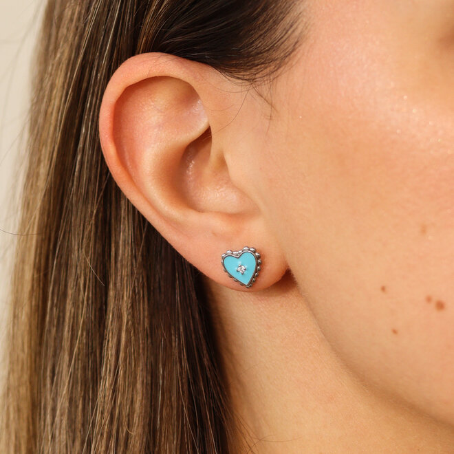 Boucles d'oreilles stud Aimé - Turquoise