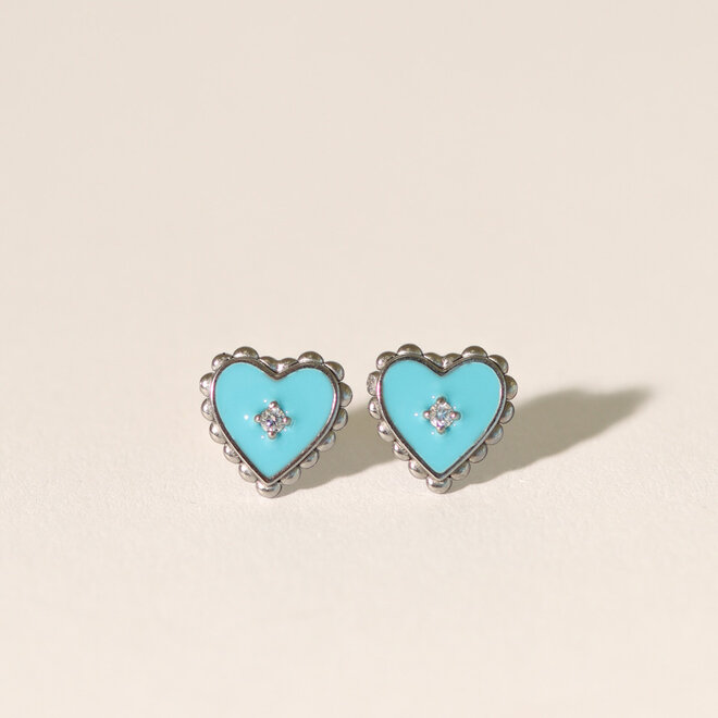 Boucles d'oreilles stud Aimé - Turquoise