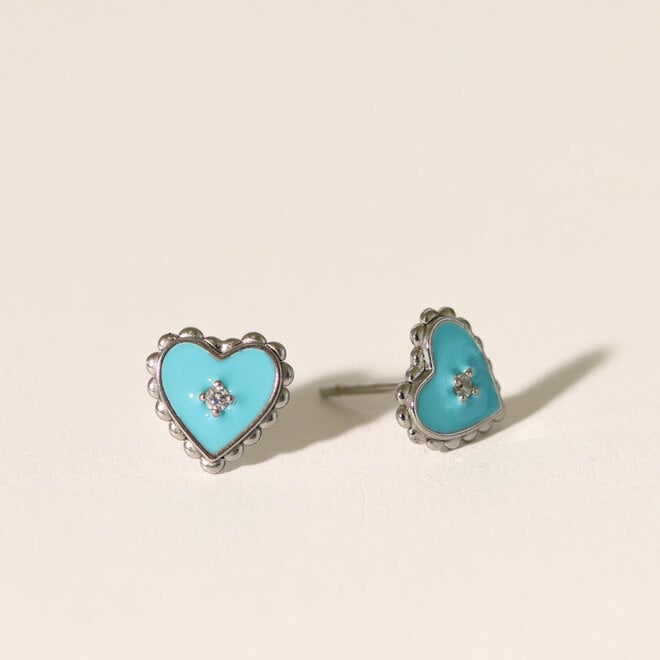 Boucles d'oreilles stud Aimé - Turquoise
