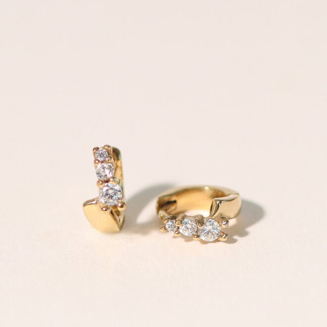 Boucles d'oreilles huggies Naomi - Or