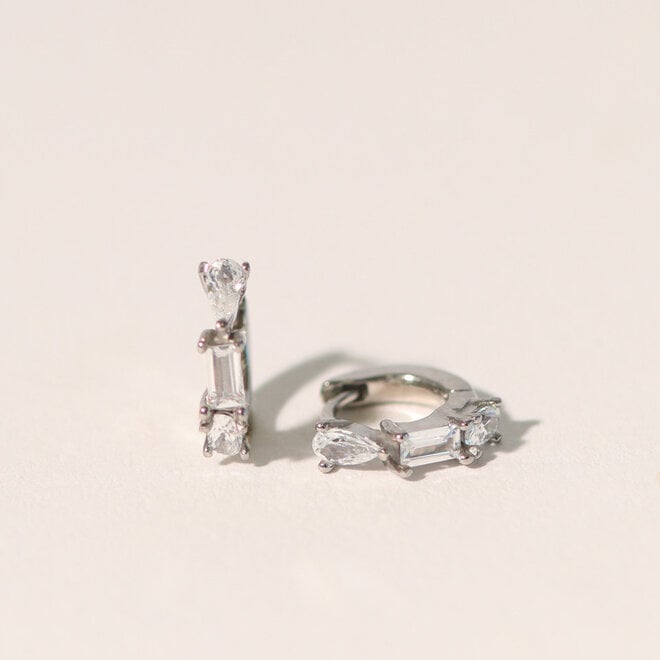 Boucles d'oreilles huggies Laure - Argent