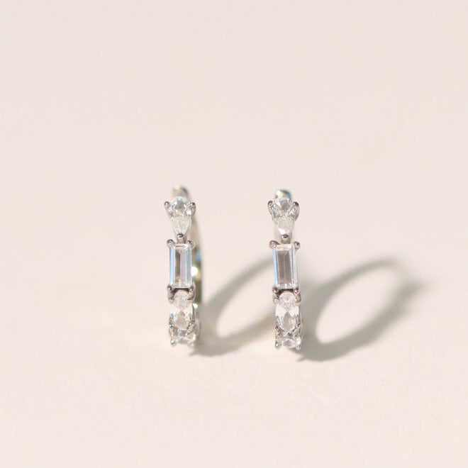 Boucles d'oreilles huggies Laure - Argent
