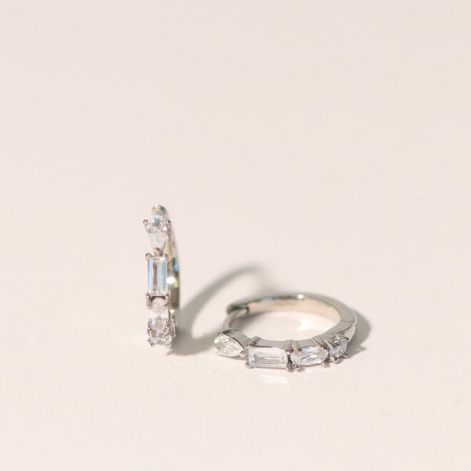 Boucles d'oreilles huggies Laure - Argent