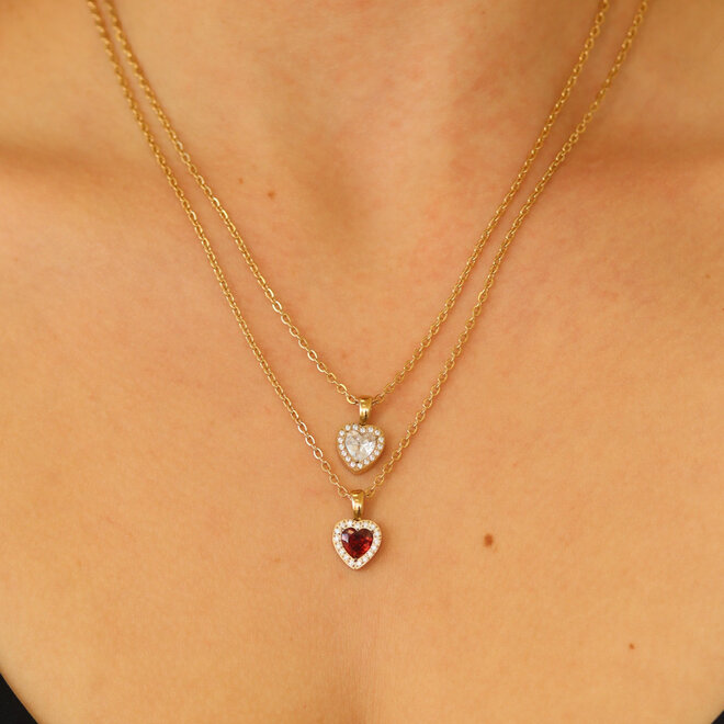Collier Lover - Zircon Rubis