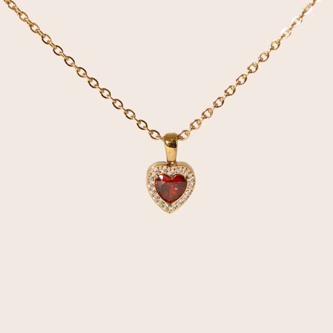 Collier Lover - Zircon Rubis