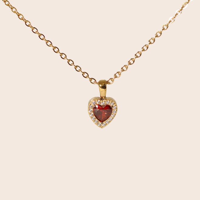 Collier Lover - Zircon Rubis