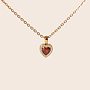 Collier Lover - Zircon Rubis