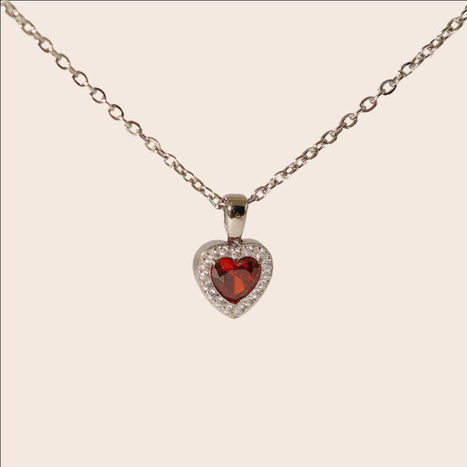 Collier Lover - Zircon Rubis
