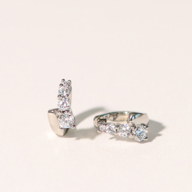 Boucles d'oreilles huggies Naomi - Argent