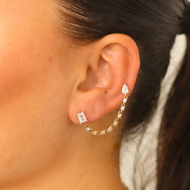 Boucles d'oreilles double Lexie - Or