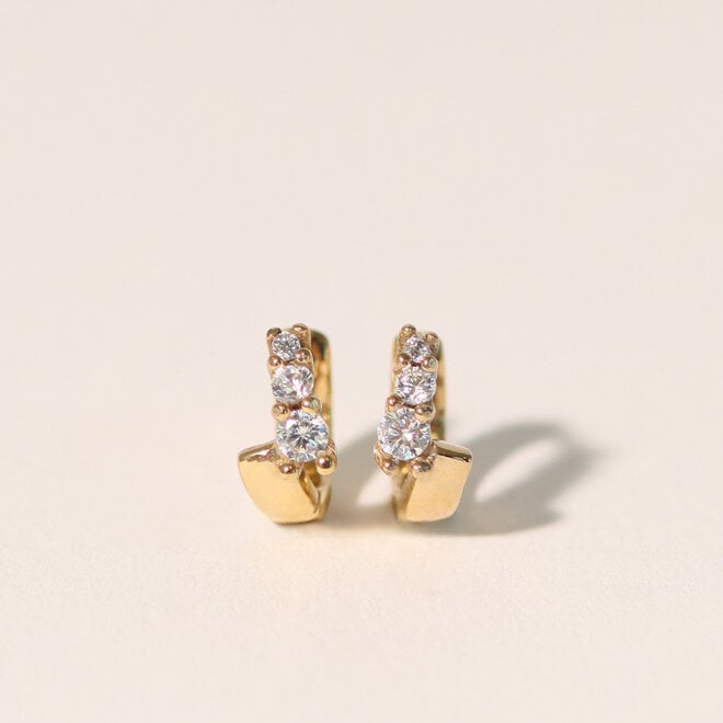 Boucles d'oreilles huggies Naomi - Or
