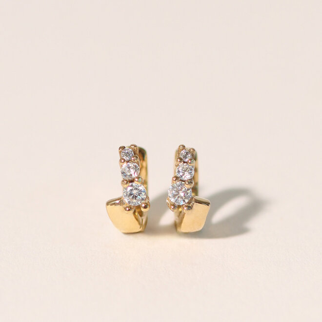 Boucles d'oreilles huggies Naomi - Or