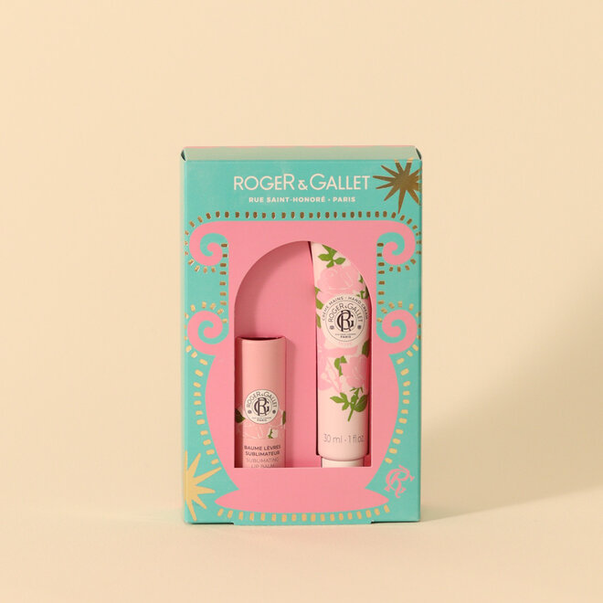 Coffret fêtes - Duo Baume à lèvres & Crème à mains Rose