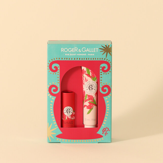 Coffret des fêtes - Duo Baume à lèvres et Crème à mains Gingembre Rouge