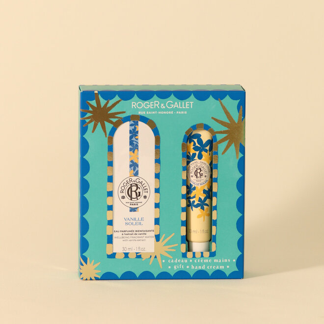 Coffret des fêtes - Eau parfumée & Crème à mains Vanille Soleil