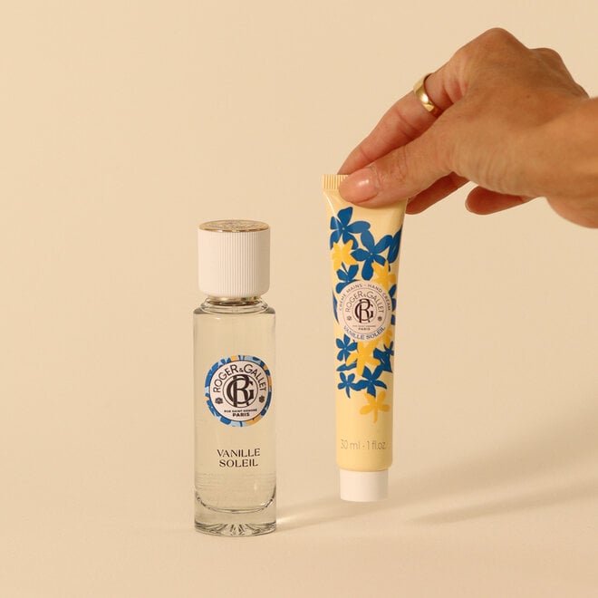 Coffret des fêtes - Eau parfumée & Crème à mains Vanille Soleil