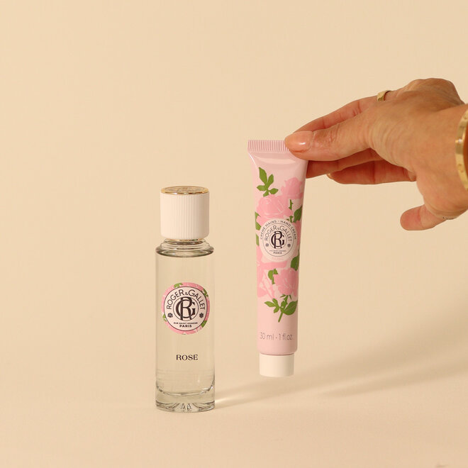 Coffret des fêtes - Eau parfumée & Crème à mains Rose