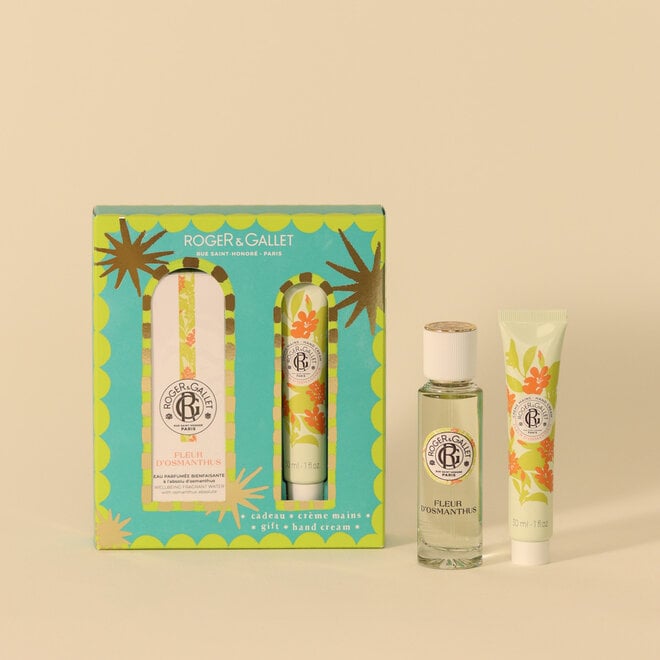 Coffret des fêtes - Eau parfumée et Crème à mains Fleur d'Osmanthus