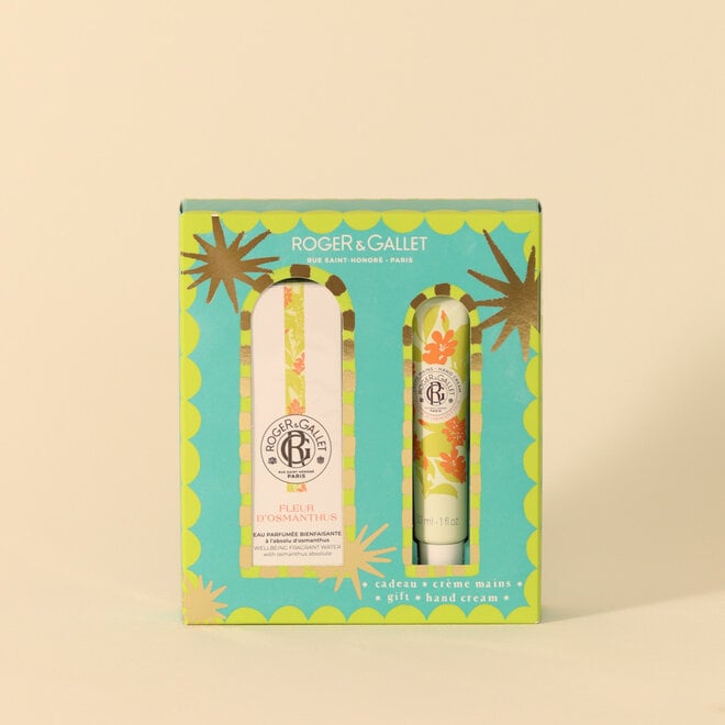 Coffret des fêtes - Eau parfumée et Crème à mains Fleur d'Osmanthus