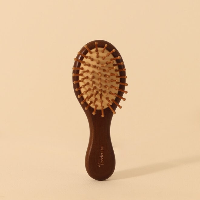 Mini brosse en bambou - Brun foncé