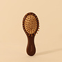 Mini brosse en bambou - Brun foncé