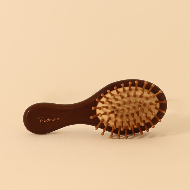 Mini brosse en bambou - Brun foncé
