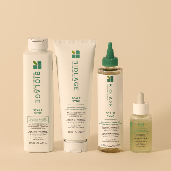 Routine cuir chevelu gras Scalp Sync