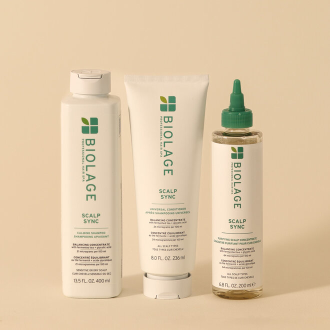 Routine cuir chevelu sec & sensible Scalp Sync