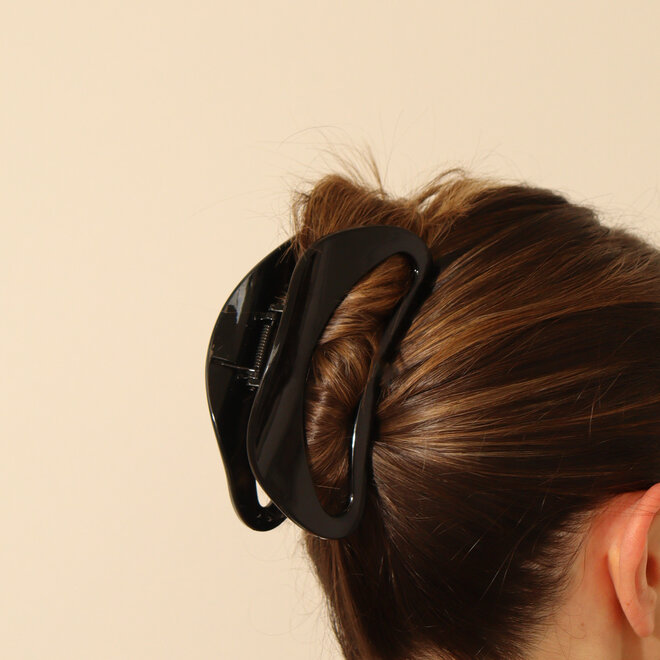 Pince à cheveux demi-lune XL - Noir