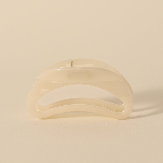 Pince à cheveux demi-lune XL - Ivoire