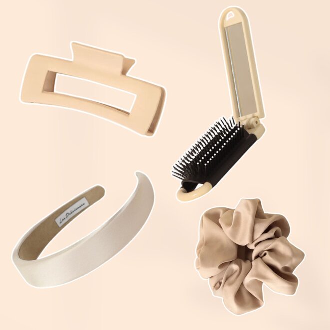 CADEAU: Ensemble pour cheveux beige