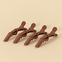 Ensemble de 4 pinces alligator - Tan