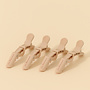 Ensemble de 4 pinces alligator - Beige