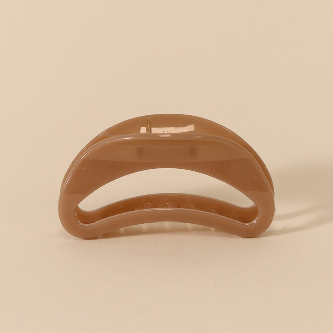 Pince à cheveux demi-lune - Beige