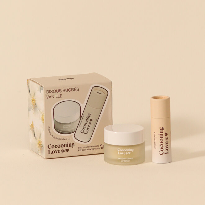 Cocooning Love - Coffret des Fêtes Duo Baume et Exfoliant à lèvres Vanille