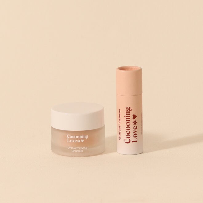 Coffret des Fêtes - Duo Baume et Exfoliant à lèvres Framboise