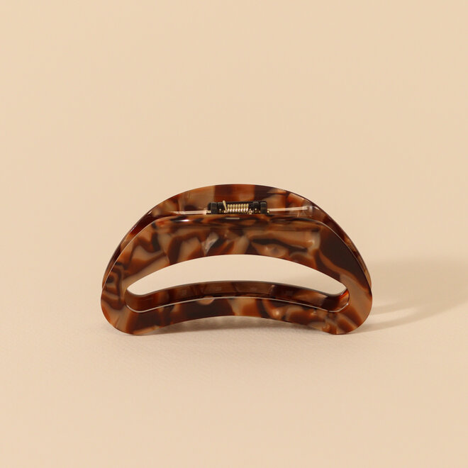 Pince à cheveux demi-lune - Café