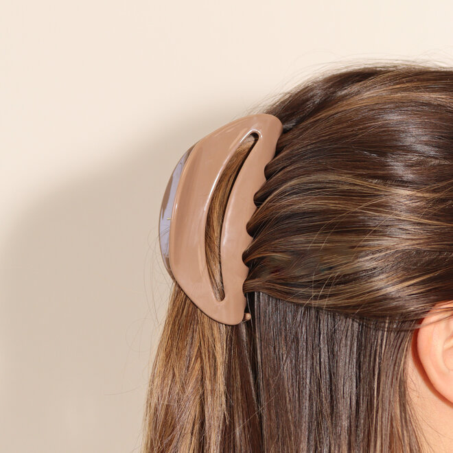 Pince à cheveux Croissant - Taupe