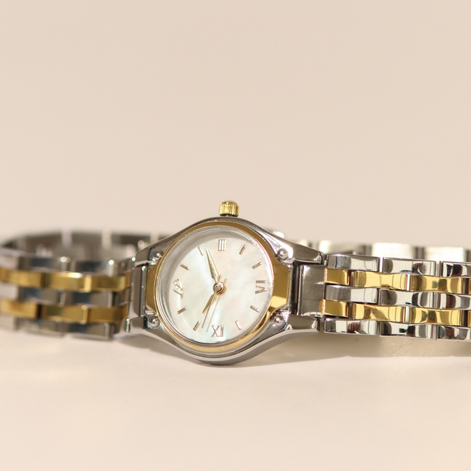 Montre La Classique Blanc perlé - Deux tons