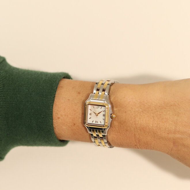 Montre La Moderne Blanc perlé - Deux tons