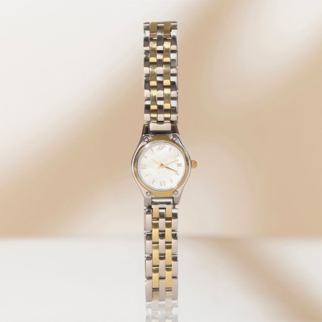 Montre La Classique Blanc perlé - Deux tons