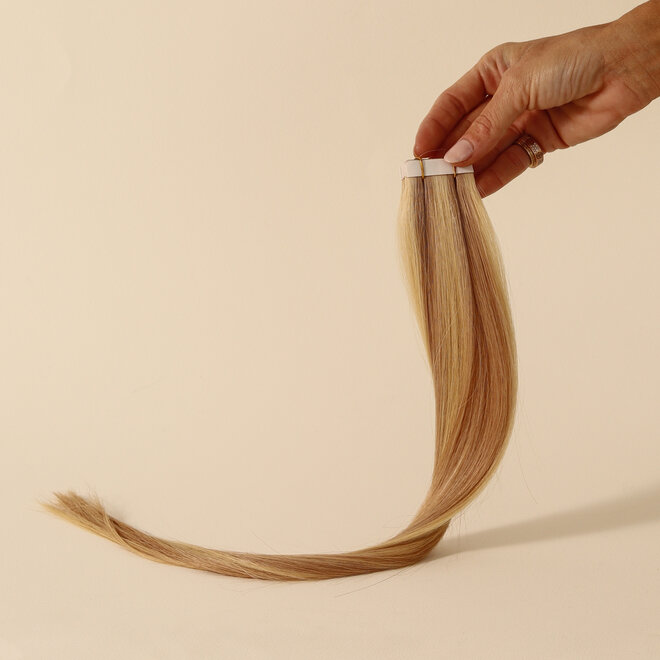 Blond Strawberry Balayage Doré #18/22 - Extensions à bandes adhésives 20''