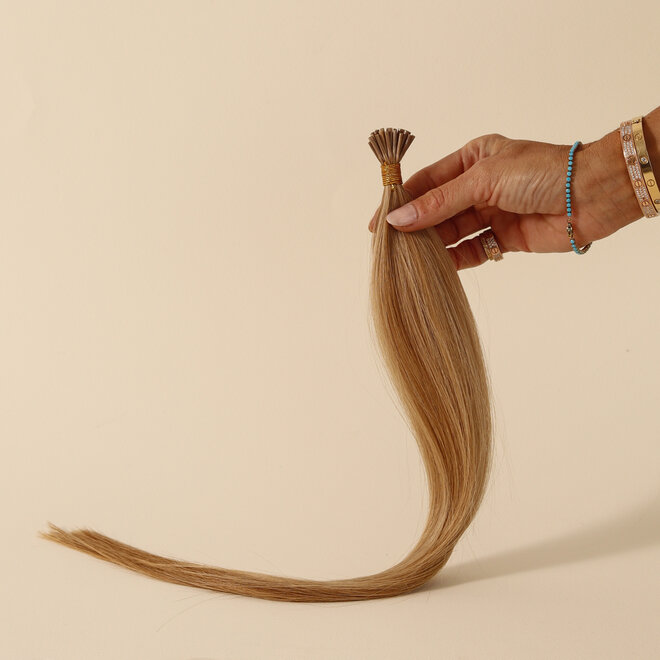 Châtain Mêché Blond Strawberry #18/46 - Extensions à micro-anneaux 20"