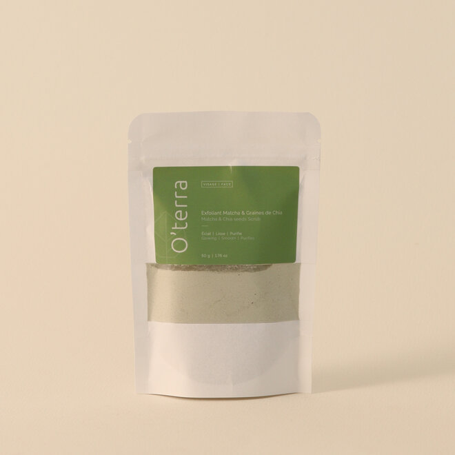 Exfoliant pour le visage Matcha et Graines de chia - 50g