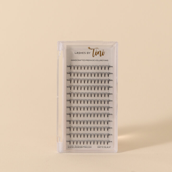 Bouquets de Faux-cils volume Pré-Faits 10D CC-0,04 - Longueur simple Noir