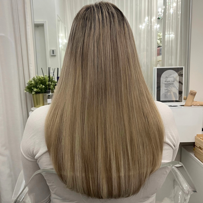 Blond Balayage Châtain Froid #8/59 - Extensions à bandes adhésives 20'' & 24''